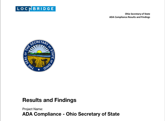 Findings and Corrections Report